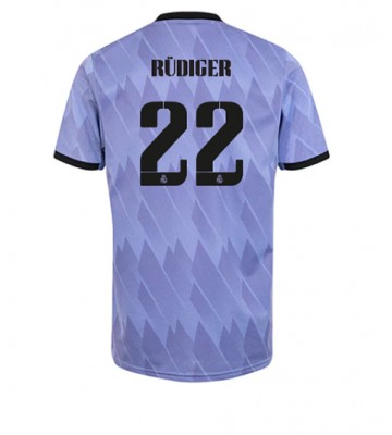 Real Madrid Antonio Rudiger #22 Bortedrakt 2022-23 Kortermet